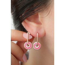 Silvano Jewelry 925 Ayar Gümüş Mineli Halka Küpe