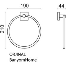 Çelik Banyo VZ10-019 Paslanmaz Pirinç Vizyon Yuvarlak Havluluk