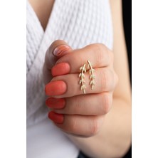 Silvano Jewelry 925 Ayar Gold Zeytindalı Gümüş Küpe