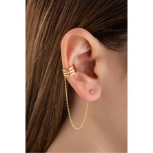 Silvano Jewelry 925 Ayar Gümüş Sallantılı Kıkırdak Küpe