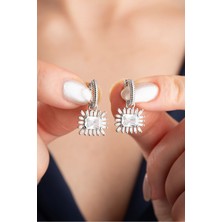 Silvano Jewelry 925 Ayar Gümüş Baget Taşlı Küpe