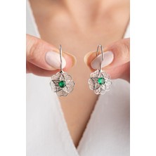 Silvano Jewelry 925 Ayar Gümüş Telkari Işlemeli Sallantılı Küpe