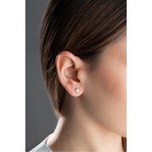 Silvano Jewelry 925 Ayar Gümüş Minik Kutup Yıldızı Çivili Küpe