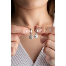Silvano Jewelry 925 Ayar Gümüş Taşlı Çiçek Küpe