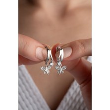 Silvano Jewelry 925 Ayar Gümüş Çift Yusufçuk Taşlı Küpe