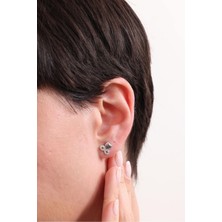 Silvano Jewelry 925 Ayar Gümüş Minik Kalpli Sonsuzluk Küpe