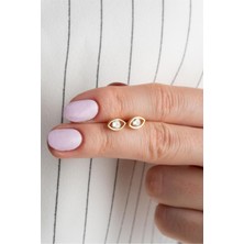 Silvano Jewelry 925 Ayar Gold Badem Göz Gümüş Küpe
