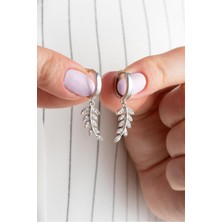 Silvano Jewelry 925 Ayar Zeytindalı Gümüş Küpe
