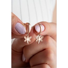 Silvano Jewelry 925 Ayar Rose Yusufçuk Gümüş Küpe