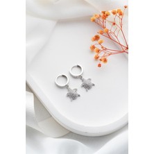 Silvano Jewelry 925 Ayar Kaplumbağa Gümüş Küpe