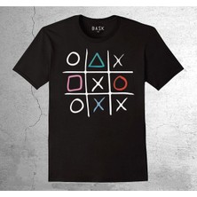 BUMETA Xox Playstation Ps4 Ps5 Üçgen Kare Yuvarlak Çarpı Tişört Çocuk T-Shirt