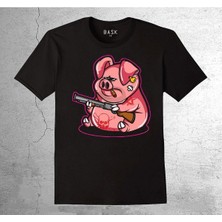 BUMETA Çizgi Domuz Pig Vector Tişört Çocuk T-Shirt