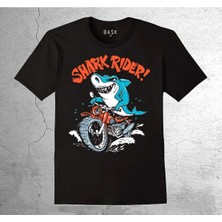 BUMETA Shark Rider Köpekbalığı Sürücü Motor Motorsiklet Tişört Çocuk T-Shirt