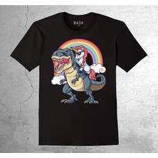 BUMETA Dinazor Dinasour Unicorn Gökkuşağı Rainbow Tişört Çocuk T-Shirt