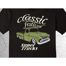 BUMETA Classic Car Pick-Up Festival Süper Trucks Tişört Çocuk T-Shirt