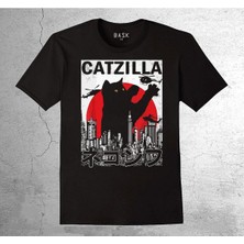 BUMETA Cat Kedi Catzilla Japanese Godzilla Tişört Çocuk T-Shirt