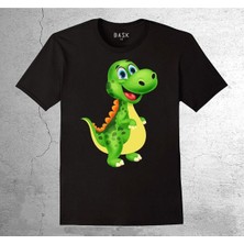 BUMETA Cute Cartoon Dinosaur Royalty Dinazor Tişört Çocuk T-Shirt
