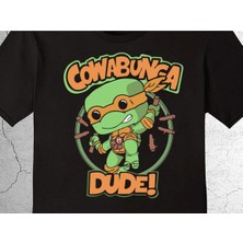 BUMETA Cowabunge Dude Kaplumbağa Warior Savaşçı Tişört Çocuk T-Shirt