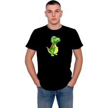 BUMETA Cute Cartoon Dinosaur Royalty Dinazor Tişört  T-Shirt