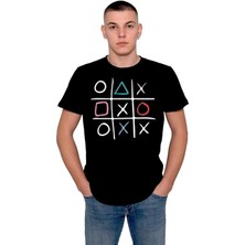 BUMETA Xox Playstation Ps4 Ps5 Üçgen Kare Yuvarlak Çarpı Tişört  T-Shirt