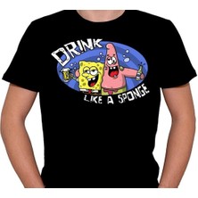 BUMETA Sünger Bob Patrick Beer Friend Drink Tişört  T-Shirt