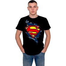 BUMETA Superman Süpermen Çelik Adam Kahraman Tişört  T-Shirt