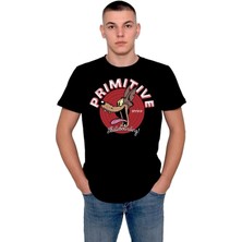 BUMETA Primitive Wolf Kurt Çizgi Film Tişört  T-Shirt
