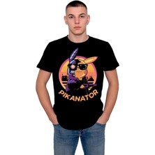 BUMETA Pikanator Pikachu Retro Tişört  T-Shirt
