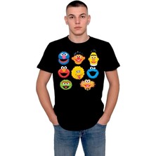 BUMETA Susam Sokağı Cookie Kurabiye Canavarları Tişört  T-Shirt