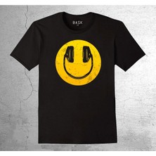 BUMETA Smile Kulaklık Music Gülen Surat Tişört Çocuk T-Shirt