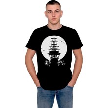 BUMETA Gemi Titanic Dolunay Sefer Yelkenli Korsan Deniz Tişört  T-Shirt