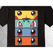 BUMETA Pokemon All Caracters Pikachu Bulbasaur Charizard Tişört Çocuk T-Shirt
