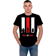 BUMETA Full Of Rock Rock'n Roll Metal Müzik Tişört  T-Shirt