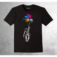 BUMETA Astronot Gezegenler Space Balon Cosmos Tişört Çocuk T-Shirt