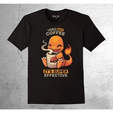 BUMETA Pokemon Charizard Çalizart Used Hot Coffee It's Super Effective Tişört Çocuk T-Shirt