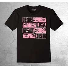 BUMETA Black Pink Güney Kore K-Pop Tişört Çocuk T-Shirt
