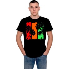 BUMETA Palmiye Yaz Summer Deniz Kum Güneş Holiday Tişört  T-Shirt