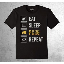 BUMETA Pubg Eat Sleep Pubg Repeat Ye Uyu Oyna Tekrarla Tişört Çocuk T-Shirt