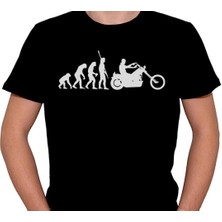 BUMETA Motorcycle Human Evolution Motorcycle Car Stickers Tişört  T-Shirt