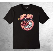 BUMETA Şanslı Domuz Style Glasses Pig Tişört Çocuk T-Shirt