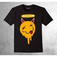 BUMETA Smile Devil Gülen Şeytan Emoji Tişört Çocuk T-Shirt