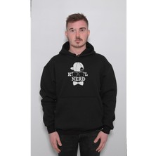 BUMETA Kool Nerd Havalı Inek Gözlük Papyon Kep Sweatshirt  Kapüşonlu Hoodie