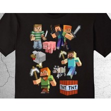 BUMETA Minecraft Logo LEGO Oyun Game Tişört Çocuk T-Shirt