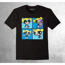 BUMETA Powerpuff Girls Bubbles Süper Güç Tişört Çocuk T-Shirt