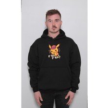 BUMETA Pokemon Pikachu Pika Pika Elektrik Electric Sweatshirt  Kapüşonlu Hoodie