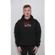 BUMETA Retro Barista Kahve Coffe Art Barmen Sweatshirt  Kapüşonlu Hoodie