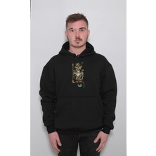 BUMETA Baykuş Owl Gece Kuşu Retro Sahhaf Vintage Sweatshirt  Kapüşonlu Hoodie
