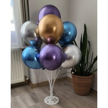 Funi Parti Malzemeleri Krom Balon Seti 7li (Gold, Mavi, Mor, Gri)