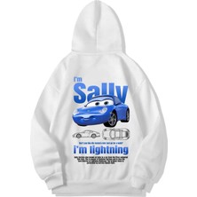 BRZ Collection Oversize I'm Sally Hoodie Beyaz