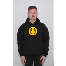 BUMETA Smile Kulaklık Music Gülen Surat Sweatshirt  Kapüşonlu Hoodie